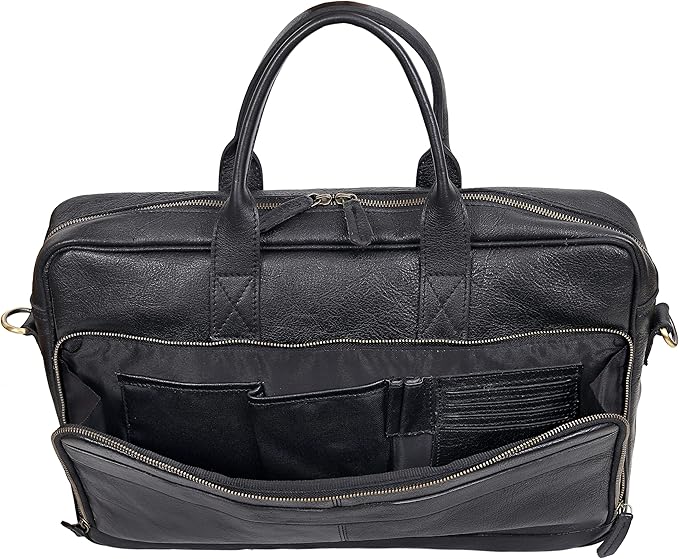 VC VINTAGE COUTURE Leather briefcase bag for men Leather Laptop Bags For Men and Women Travel Messenger Bag