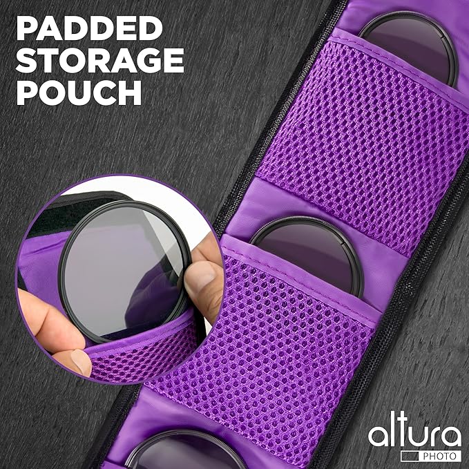 Altura Photo 49mm Lens Filter Kit - Multi-Coated UV Protector, CPL Polarizing and ND Neutral Density Filters + Case for Camera Accessories & Lenses