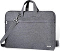 Voova Laptop Bag 17 17.3 Inch Water-resistant Laptop Sleeve Case with Shoulder Straps & Handle, Computer Case Cover Slim Briefcase Compatible with 17-18” Hp Dell Asus Acer, Grey